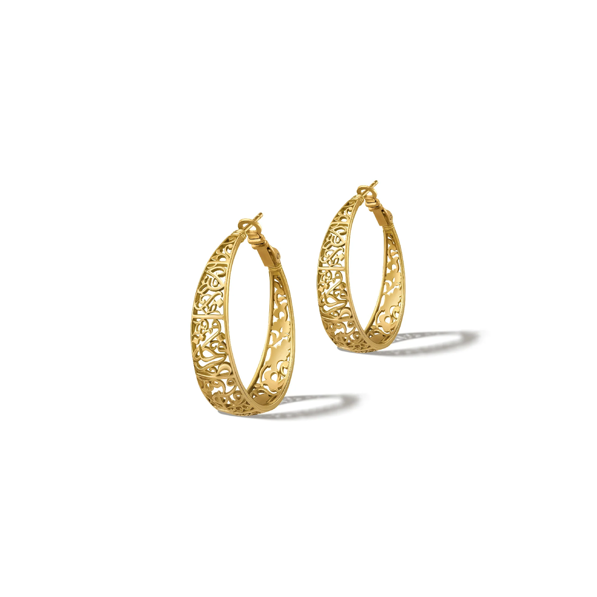 Floral Hoop Earrings
