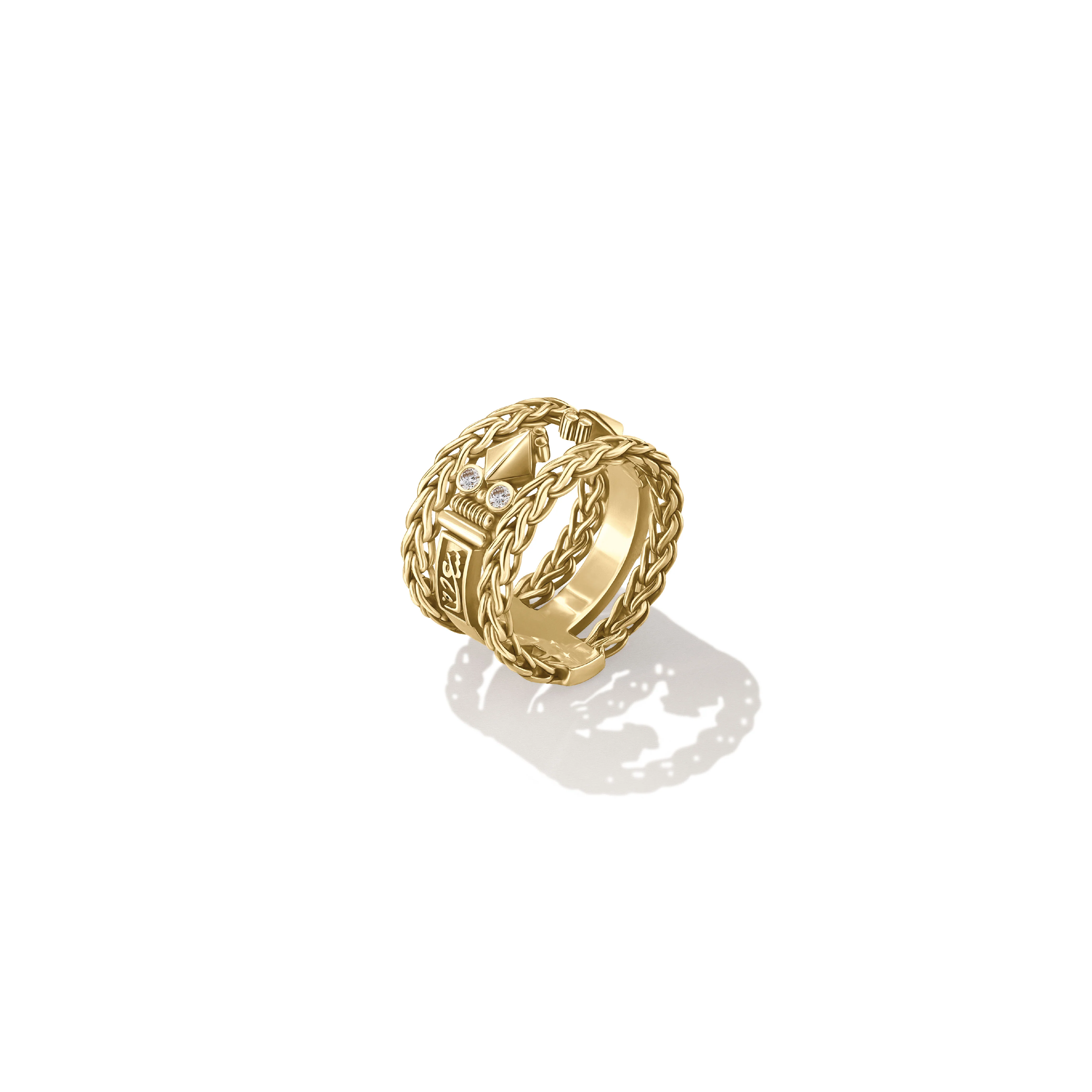 Gold Roman Chain Ring