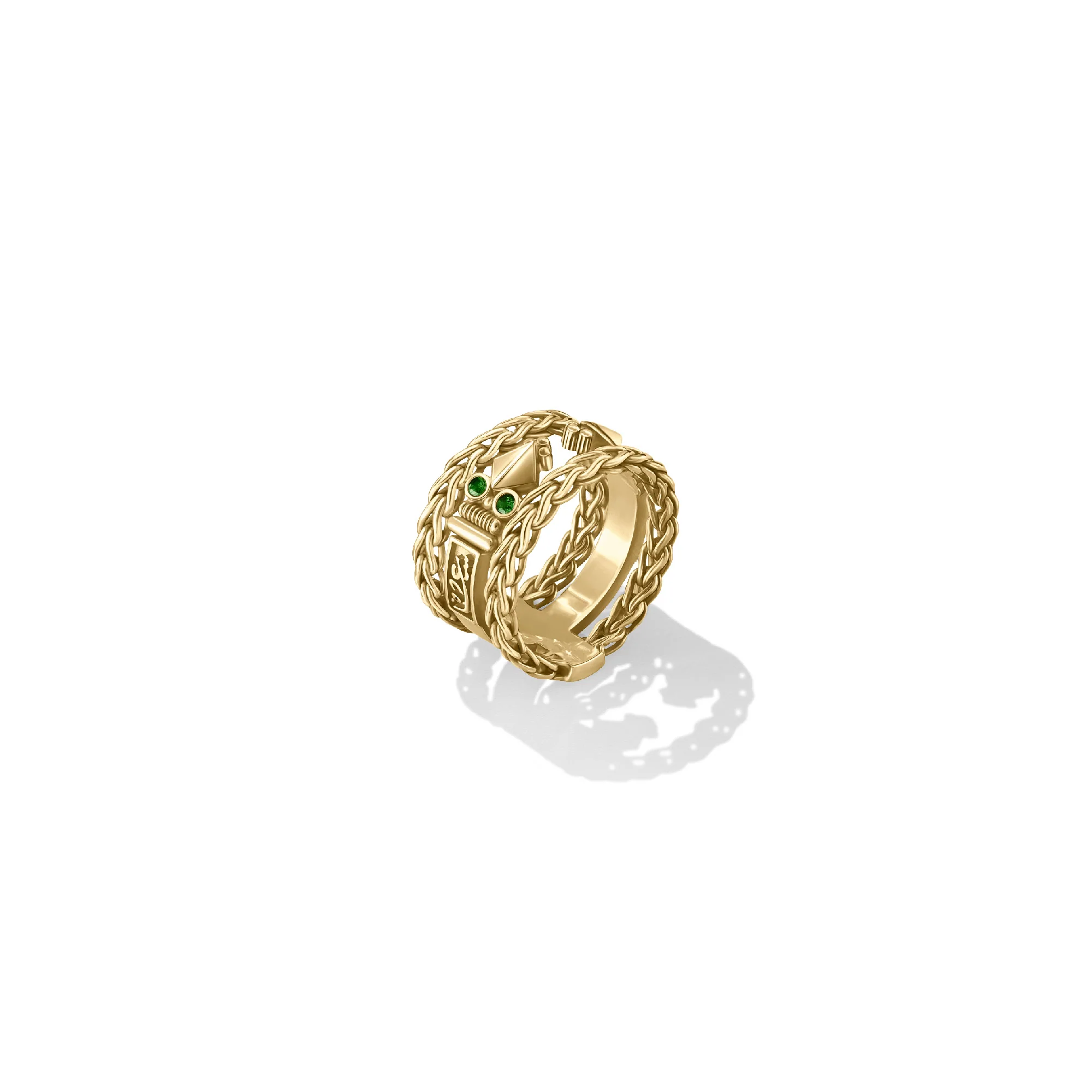 Gold Roman Chain Ring - Image 2