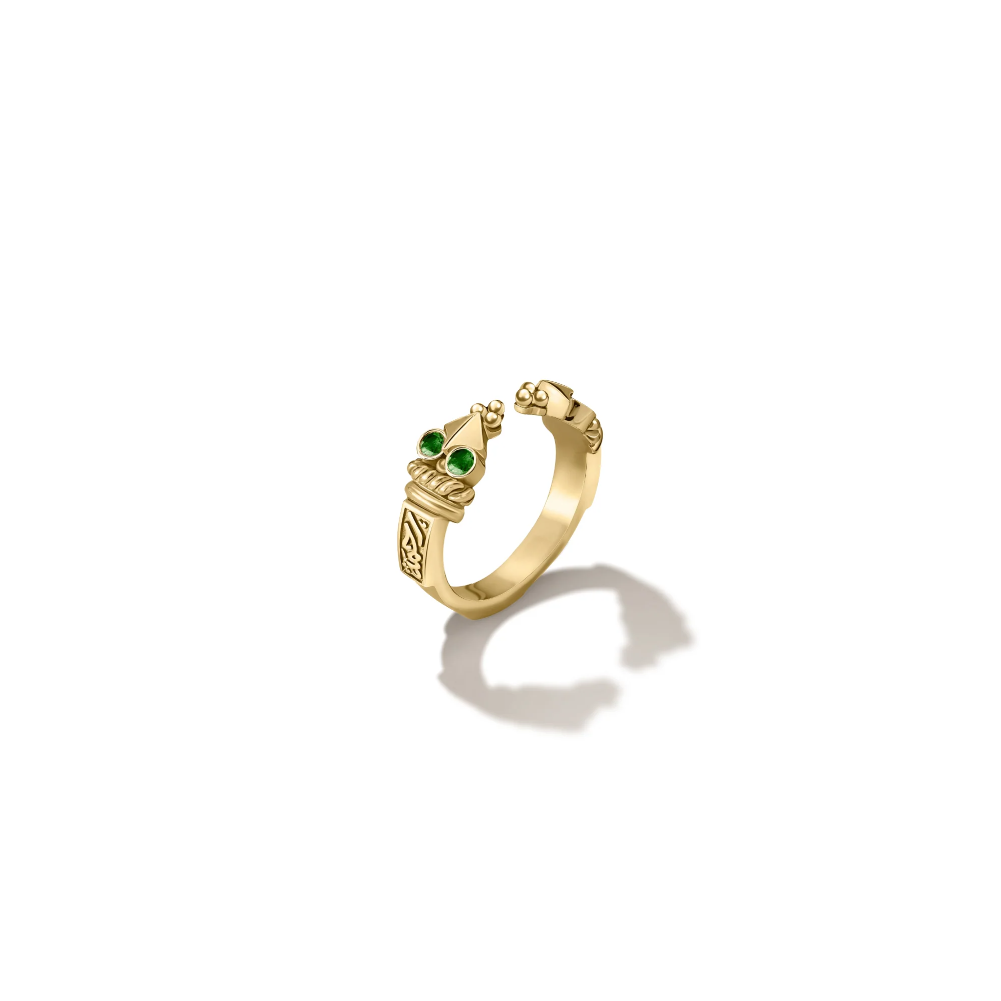 Gold Tribal Stackable Ring - Image 2