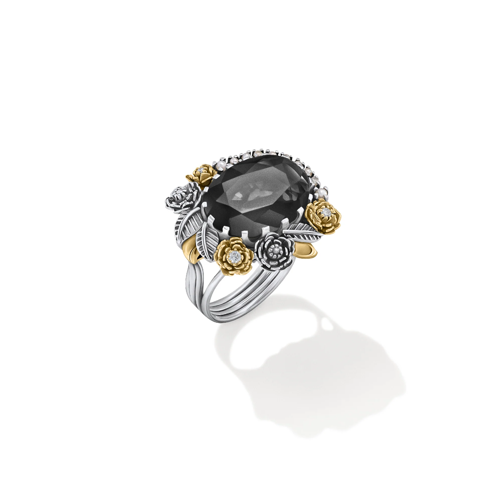 Labradorite Floral Bloom Ring
