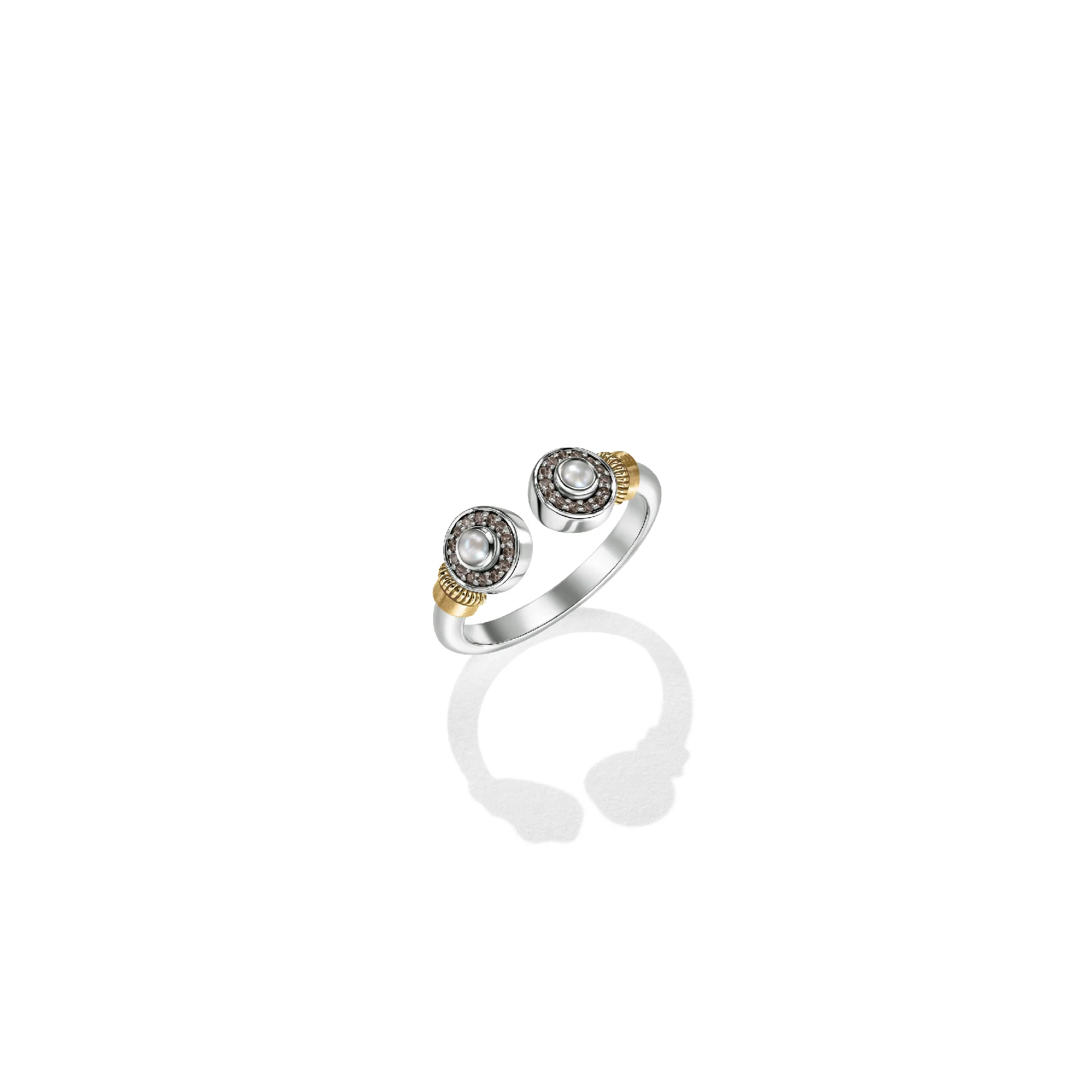 Twisted Wirework Pearl Ring