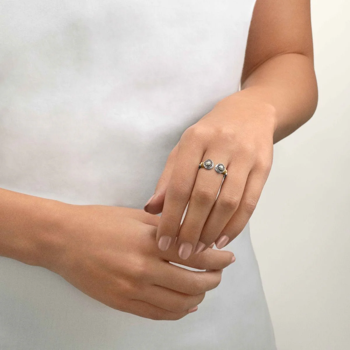 Twisted Wirework Pearl Ring - Image 2